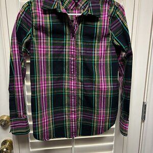 J.Crew pink tartan plaid shirt